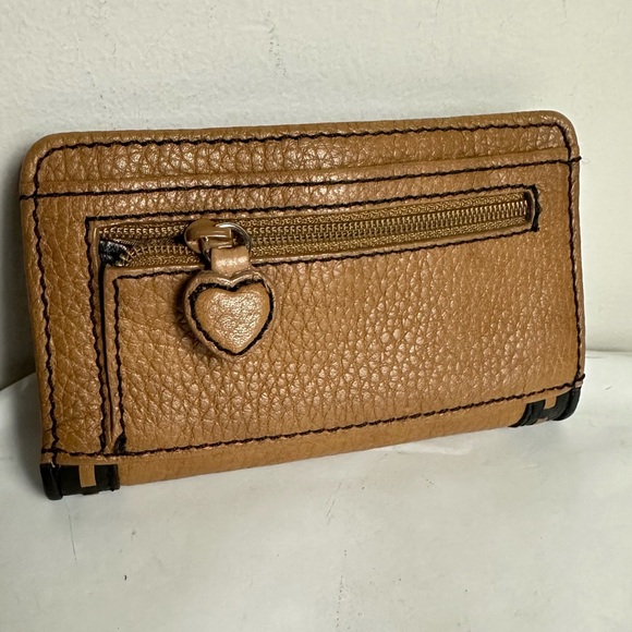 Brighton Black and Tan Wallet with Studded Details - Picture 2 of 6